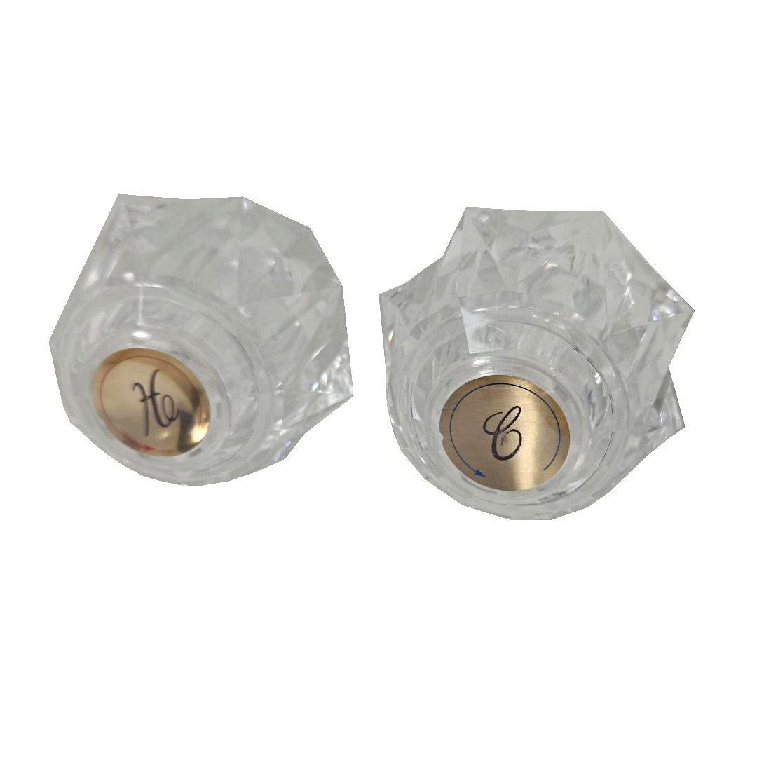 Acrylic Handles Hot & Cold to fit Delta Crystal Handles - Image 3