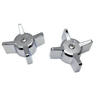 Hot & Cold Chrome Plated Cross Handles to Fit Gerber Faucets