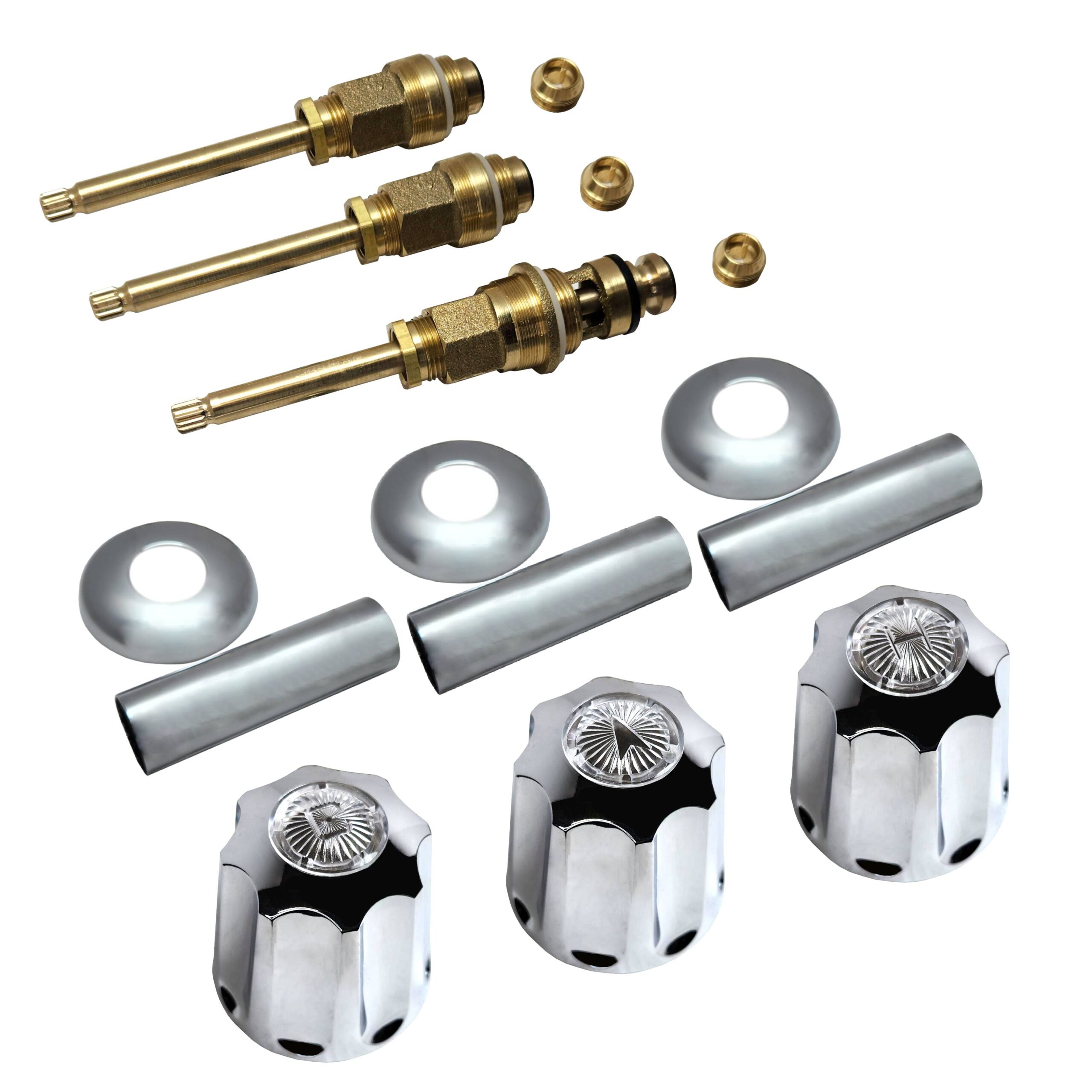 Chrome 3 Piece Rebuild Kit to Fit Gerber Faucets