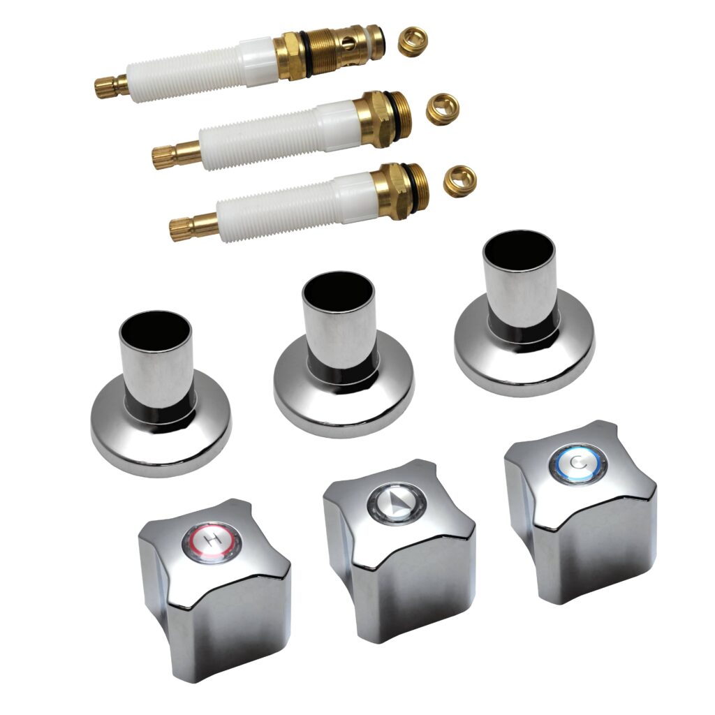 Chrome 3 Piece Rebuild Kit to Fit Kohler Trend Shower & Bath Faucets