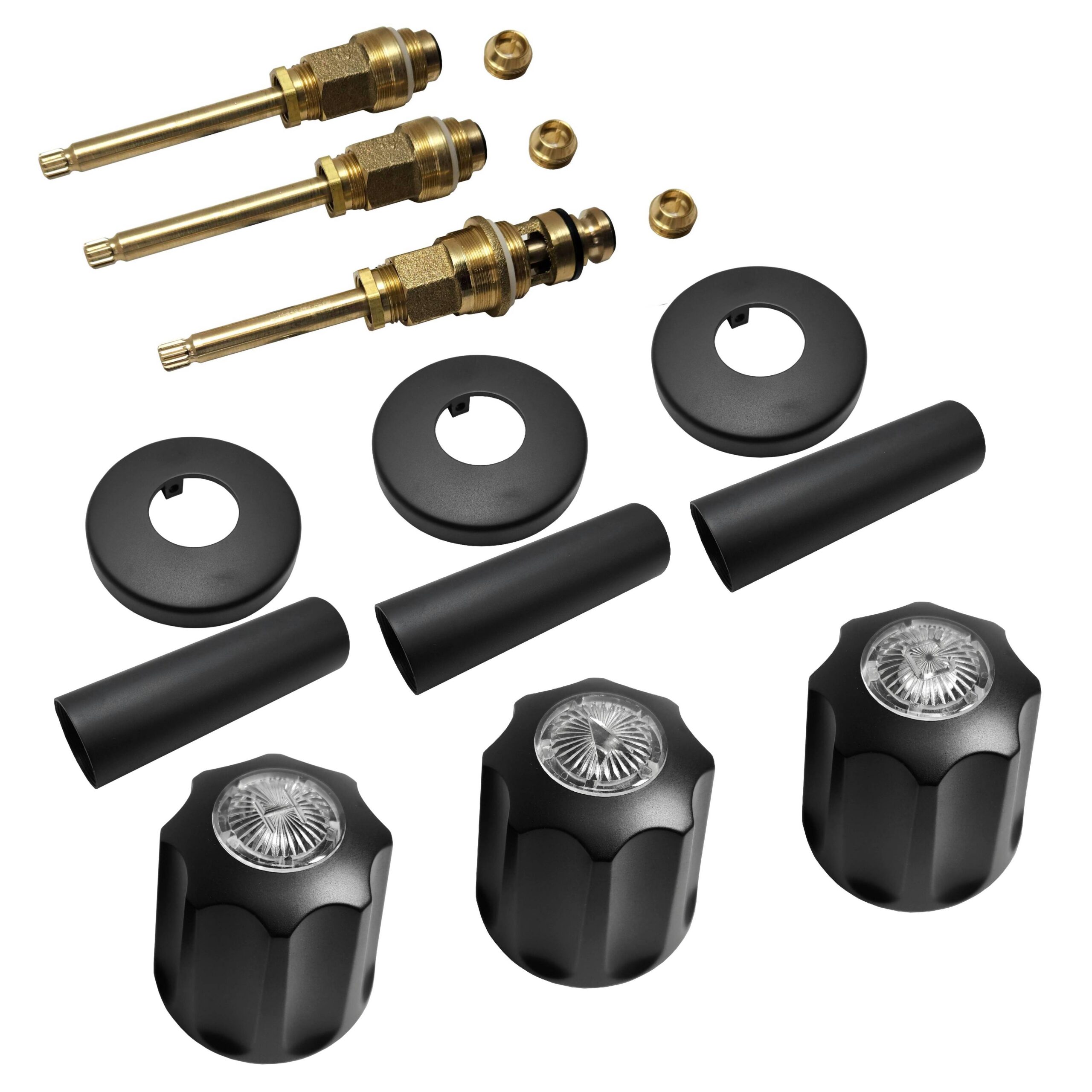 Matt Black 3 Piece Rebuild Kit to Fit Gerber Faucets