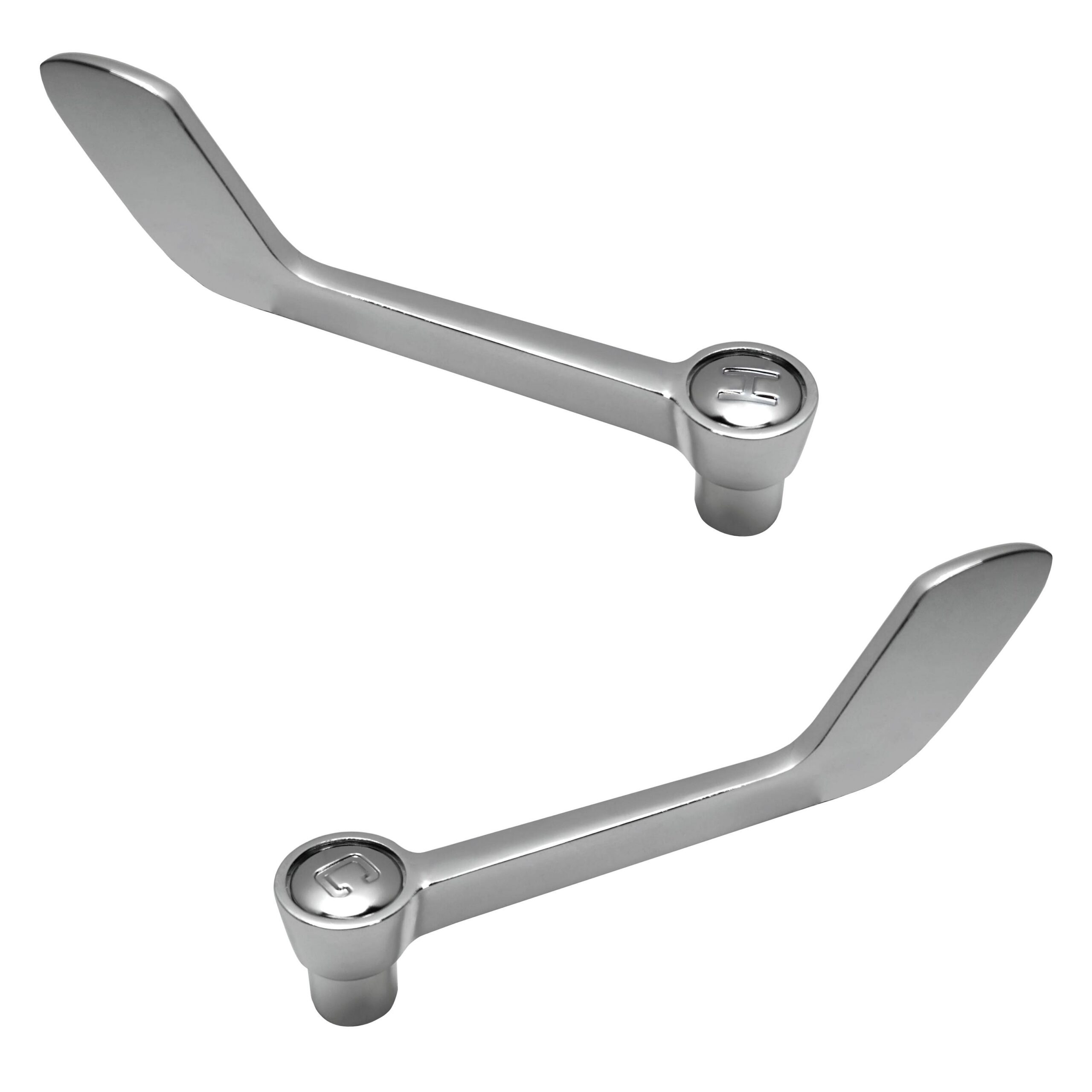 Polished Chrome Hot & Cold Lever Handles Fits American Standard Heritage
