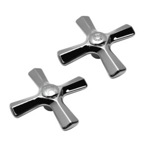 Chrome Cross Handles Hot & Cold Fit Briggs Faucets