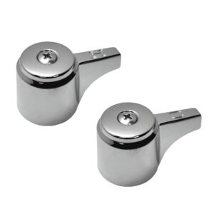 Chrome Knob/Lever Handles Hot & Cold Fits CHG Faucets
