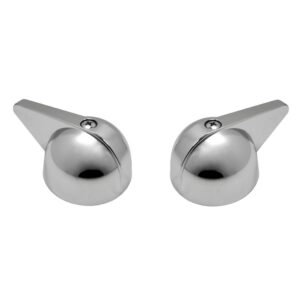 Chrome Hot & Cold Canopy Handles Fits Crane Faucets