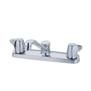 Gerber Maxwell Two Handle Kitchen Faucet w/ Metal Handles & 8" D-Tube Spout