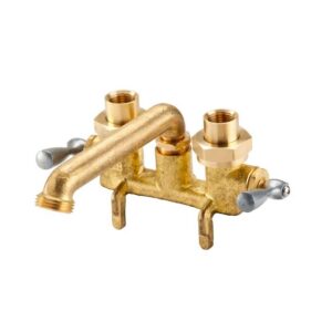 Gerber Classics Two Handle Clamp On Laundry Faucet with Metal Lever Handles, IPS/Sweat Connections, and Threaded Spout