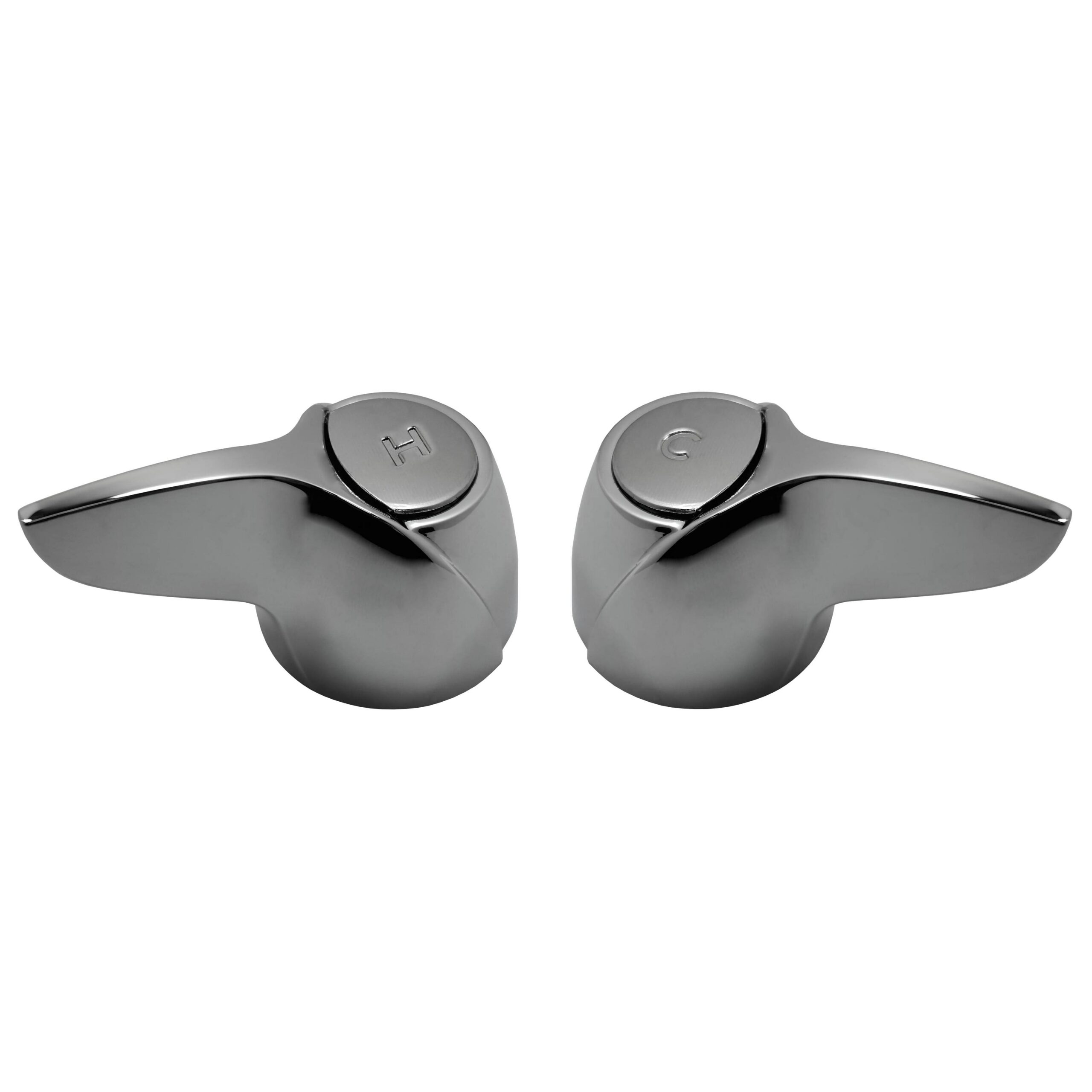 Chrome Hot & Cold Canopy Handles Fit Crane Faucets