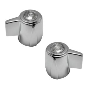 Chrome Hot & Cold Handles Fit Delta H28