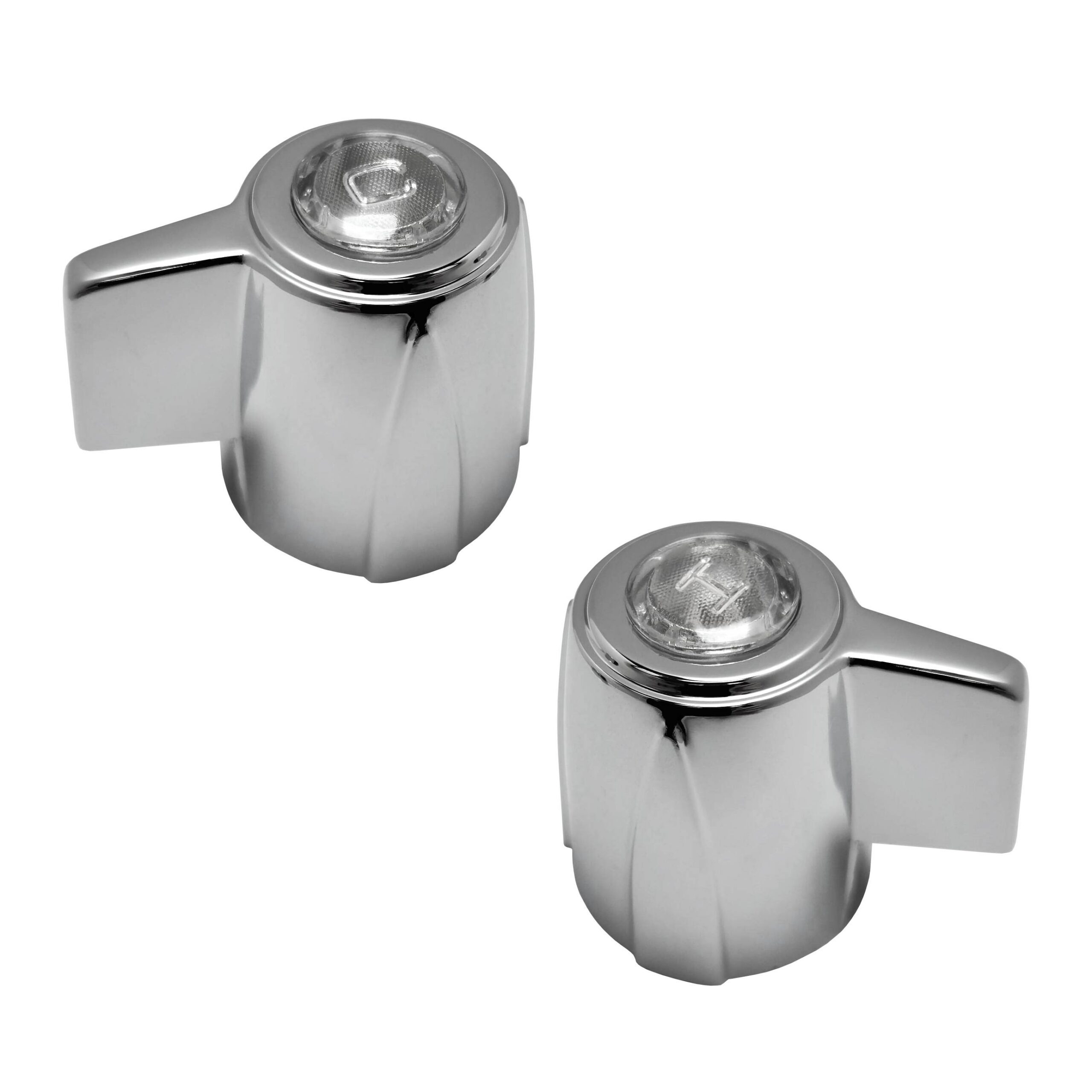 Chrome Hot & Cold Handles Fit Delta H28