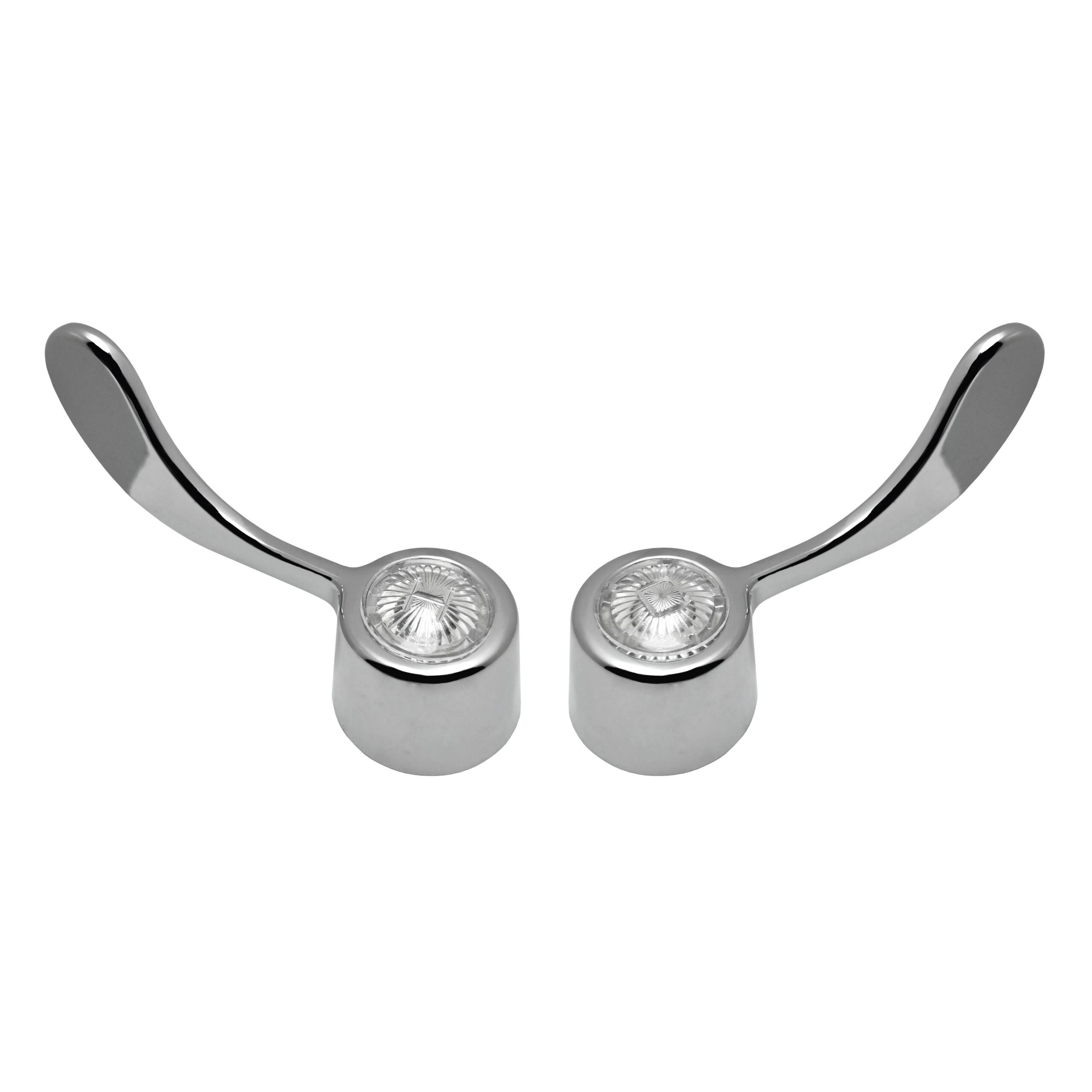Chrome Hot & Cold Wrist Handles Fits Gerber Faucets