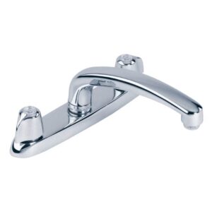 Gerber Classics Two Handle Cover Plate Mounted Kitchen Faucet with Metal Handles