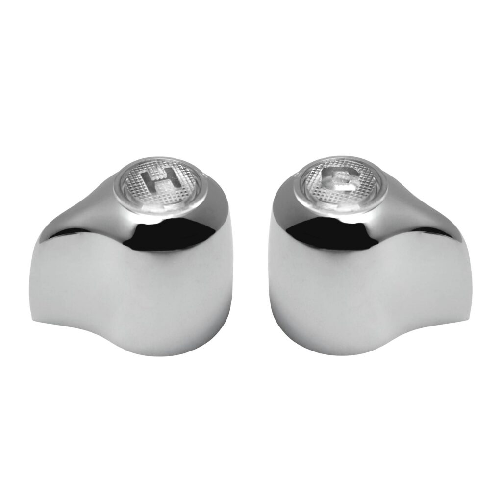Chrome Hot & Cold Handles Fits Gerber Sink Faucets