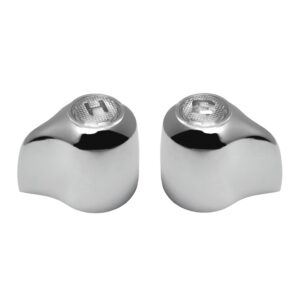 Chrome Hot & Cold Handles Fits Gerber Sink Faucets