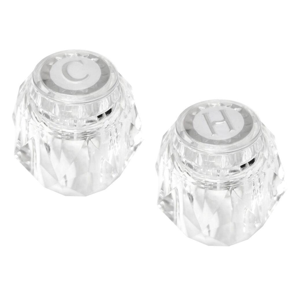 Acrylic Hot & Cold Handles Fit Moen 100695