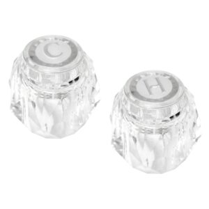 Acrylic Hot & Cold Handles Fit Moen 100695